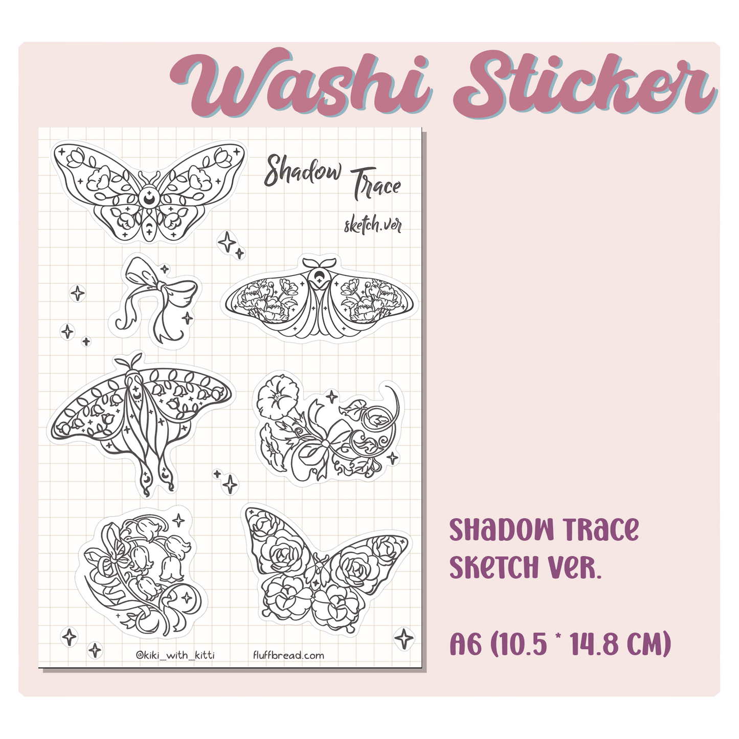 [Pre-order] Midnight Blossoms Washi Sticker Sheet