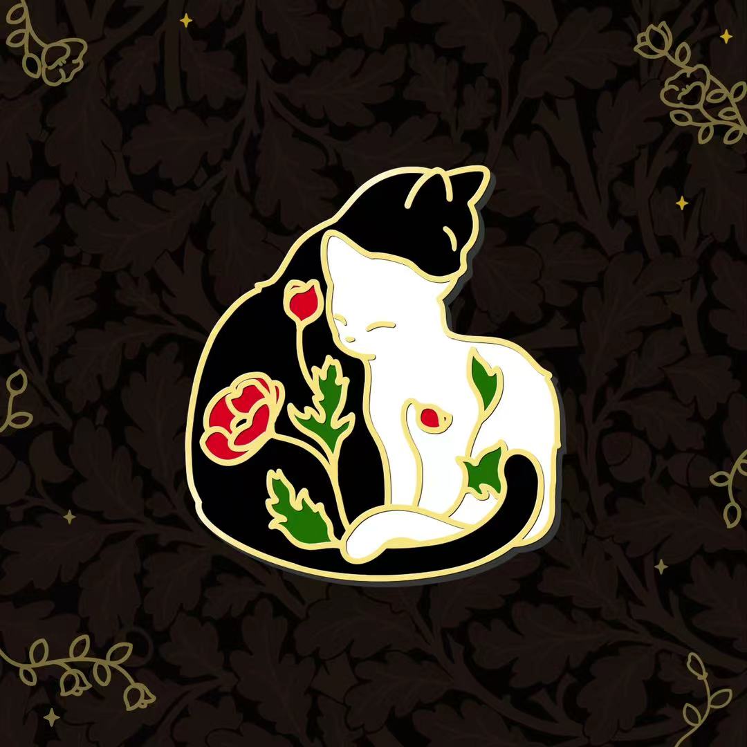 [Pre-order] Red Poppy Cat Hard Enamel Pin