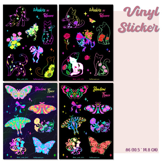 [Pre-order] Midnight Blossoms Vinyl Sticker Sheet
