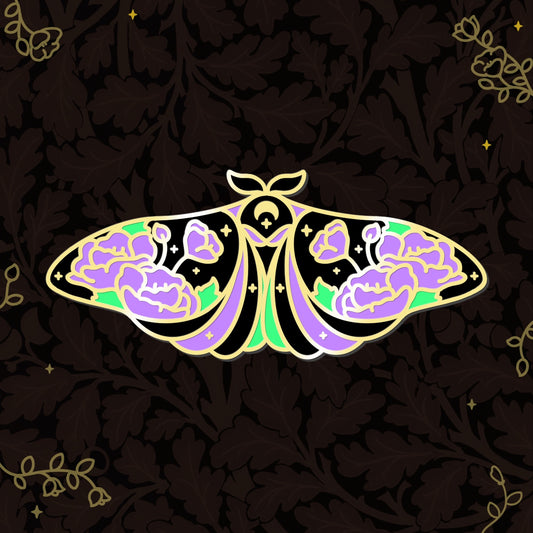[Pre-order] Apollina Moonlit Moth Enamel Pin