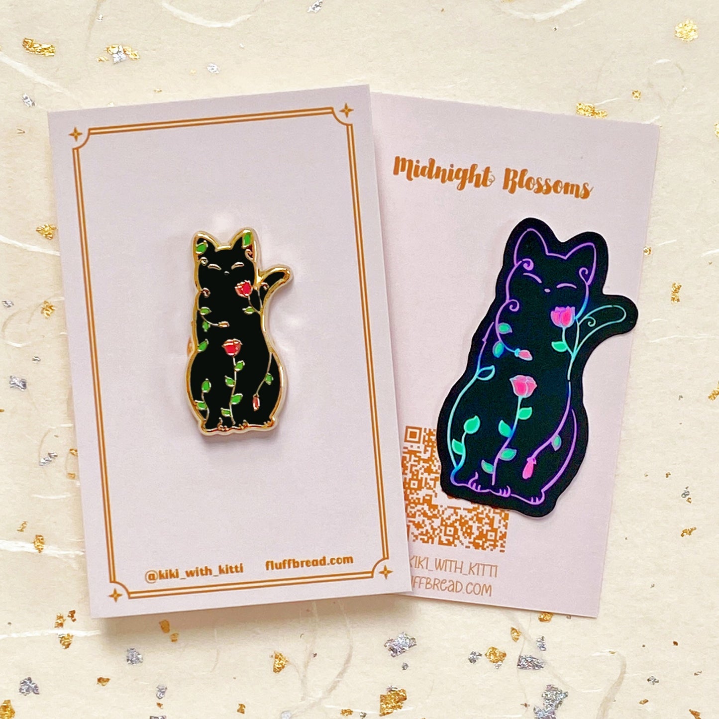 Rose Cat Hard Enamel Pin
