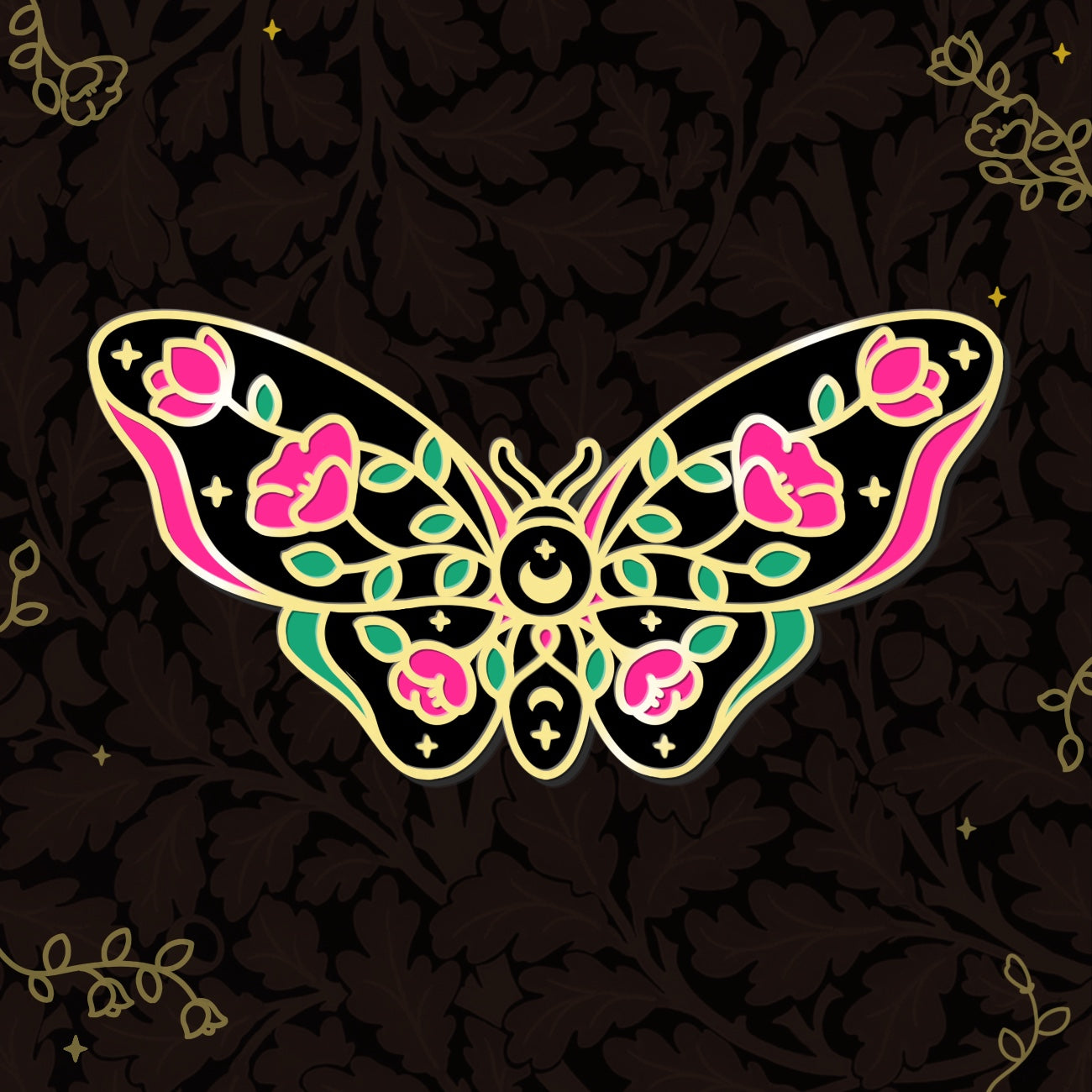 [Pre-order] Paper Moon Moonlit Moth Enamel Pin