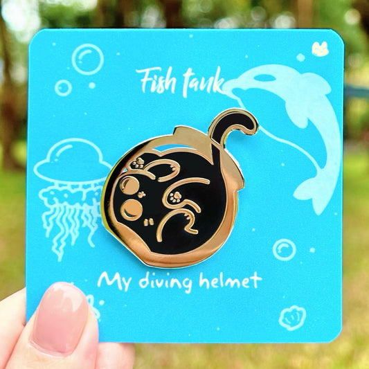 Fish Tank Hard Enamel Pin