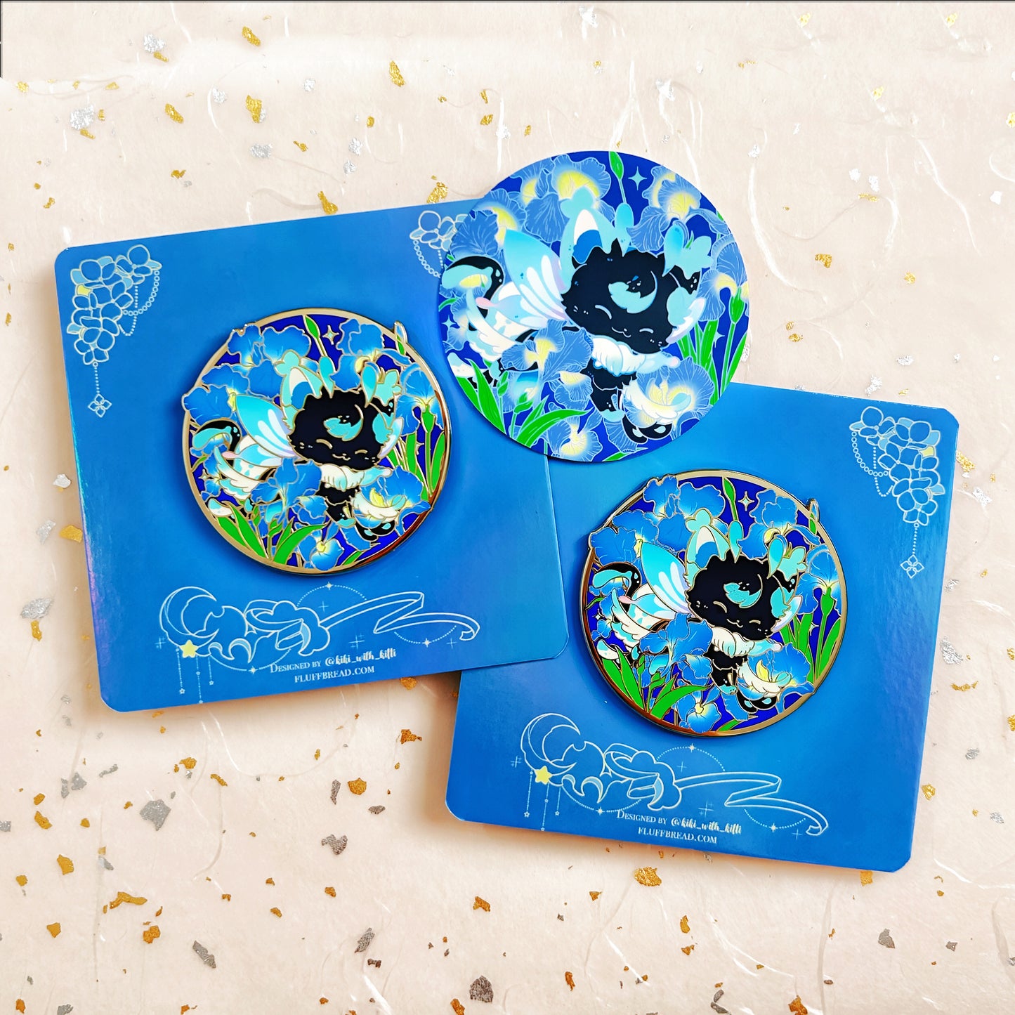 Iris Fairy Cat Hard Enamel Pin