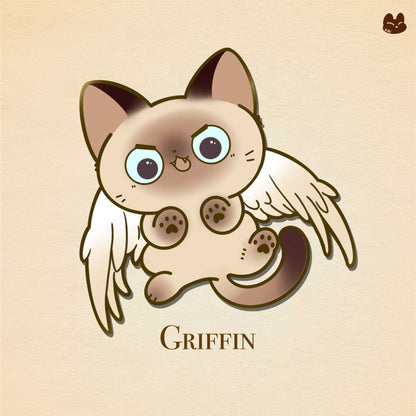 Griffin Cat Hard Enamel Pin