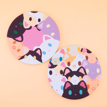 Kitty Party Absorbent Ceramic Coaster