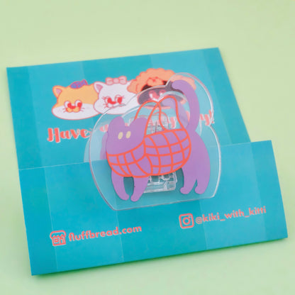 Kitties in Net Bags Acrylic Clip