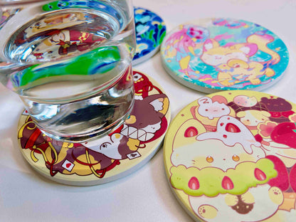Fantistic Kitties Absorbent Ceramic Coaster