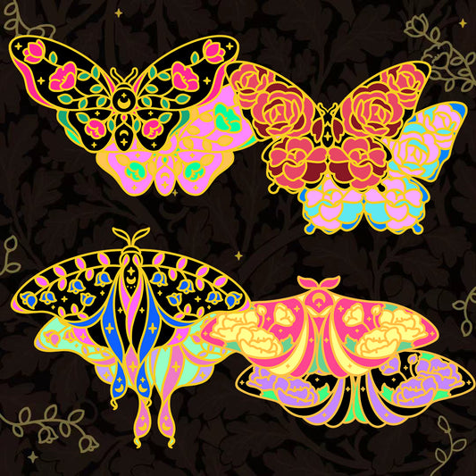 [Pre-Order] Floral Butterfly Enamel Pin Collection