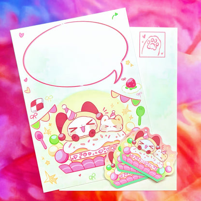 Cheers Cotton Postcard & Vinyl Sticker