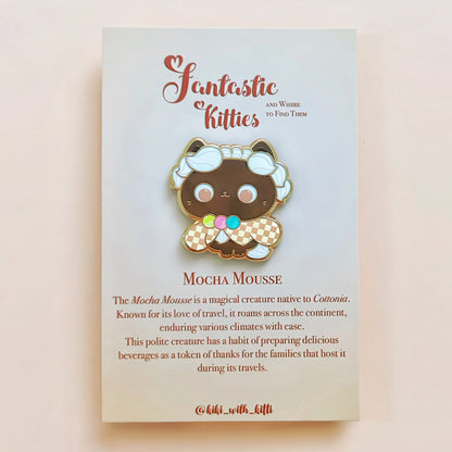 Mocha Mousse Cat Hard Enamel Pin