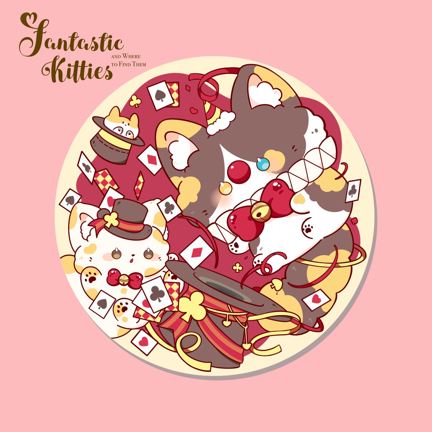 Fantistic Kitties Absorbent Ceramic Coaster