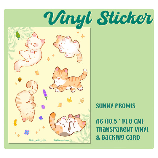 [Pre-order] Sunny Prowls Vinyl Sticker Sheet